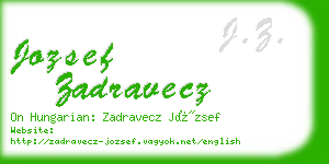 jozsef zadravecz business card